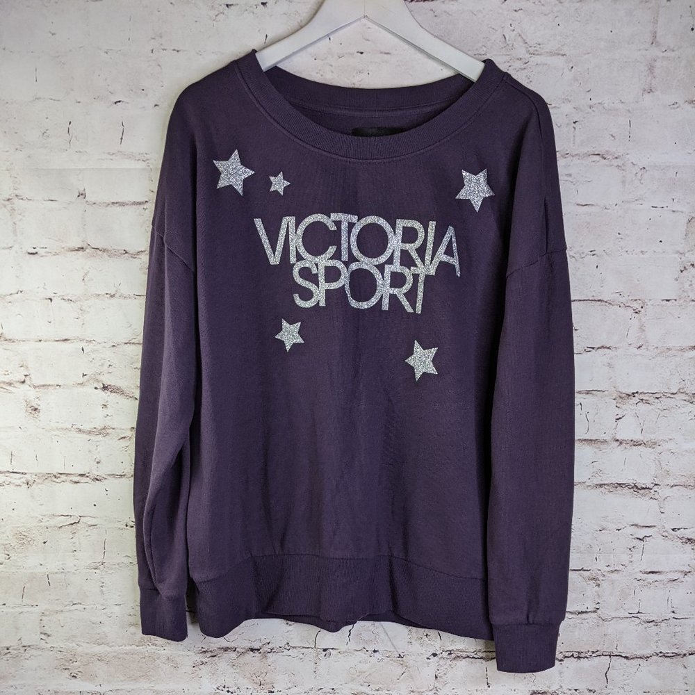 Victoria's Secret Sport Purple Glitter Sweatshirt